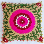 Vintage Suzani Cushion Cover Embroidered Square Pillows